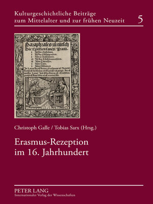 cover image of Erasmus-Rezeption im 16. Jahrhundert